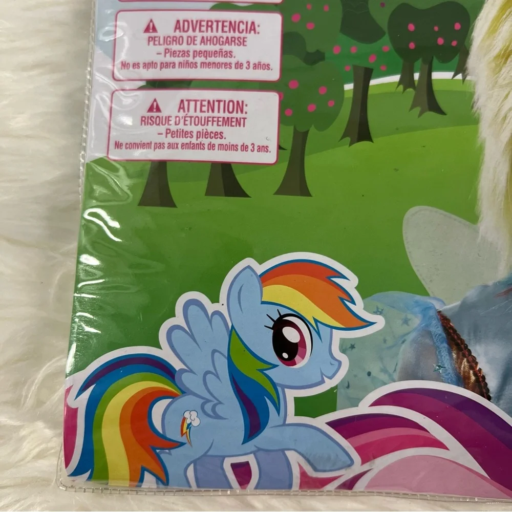 My Little Pony Rainbow Dash Colorful Kids Rainbow Costume Wig Halloween NEW